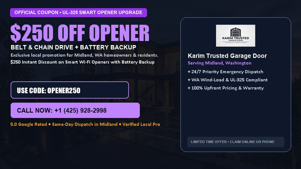 Karim Trusted Garage Door $250 OFF Premium LiftMaster Opener Installation